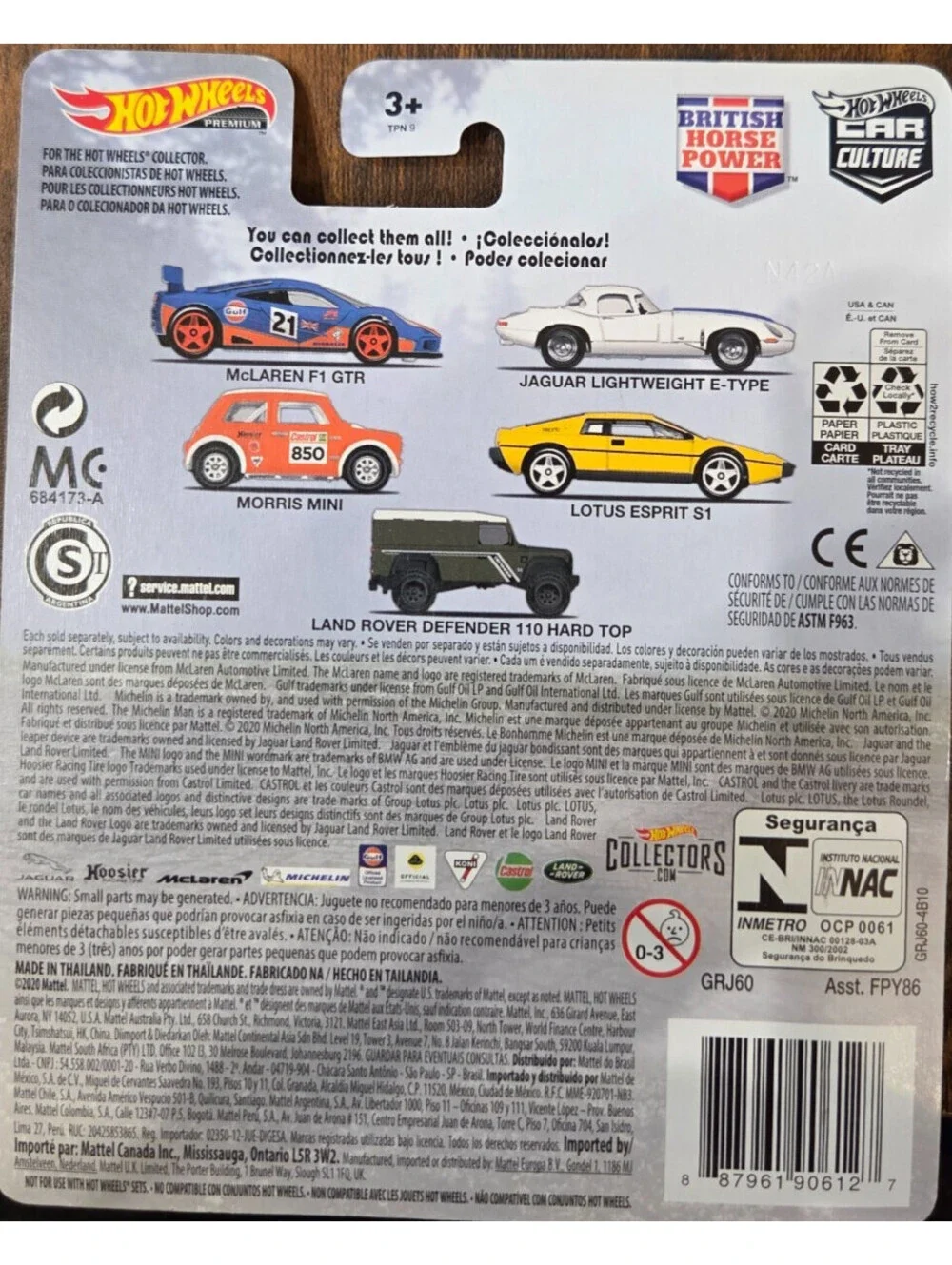 Hot Wheels Premium Jaguar Lightweight E-Type British Horse Power Real Riders